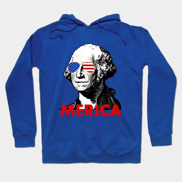 george washington merica American Flag sunglasses Hoodie by gossiprag